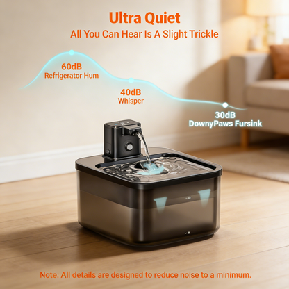 Cordless Cat Water Fountain, 2.5L with Motion Sensor