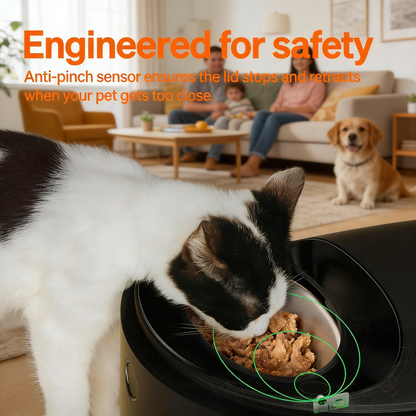 Refrigerated Auto Wet Food Feeder, APP Controlled with Stainless Steel Bowl, Easy to Clean