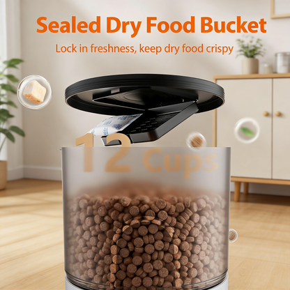 3L Automatic Feeder with Desiccant, Dual Power & Programmable Portions