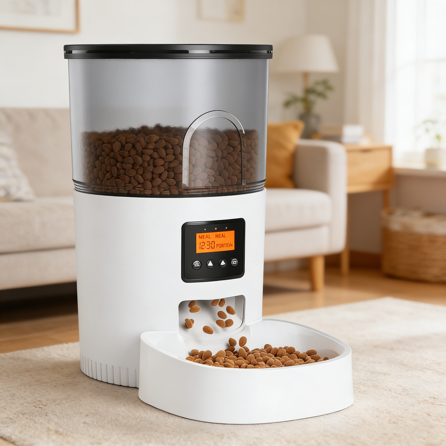 3L Automatic Feeder with Desiccant, Dual Power & Programmable Portions